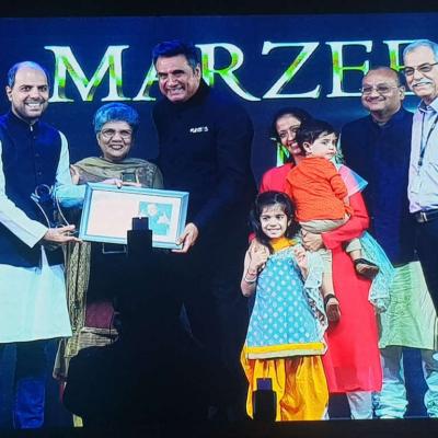 Award Received From Mr Boman Irani For Outstanding Performance In Pbc 2019 Held At Hotel Sahara Star Mumbai